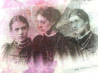Close up: Virginia Woolf and her sisters on mixed media piece