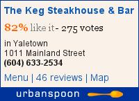 The Keg Steakhouse & Bar on Urbanspoon
