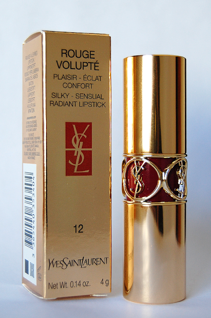 Yves Saint Laurent Rouge Volupté Silky Sensual Radiant Lipstick in Forbidden Burgundy Swatches