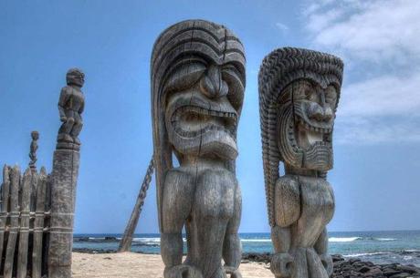 Ki’i Totems, Pu’uhonua o Honaunau National Historic Park, Hawaii