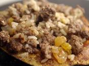 Roasted Acorn Squash Moroccan Beef Inspired Stuffing