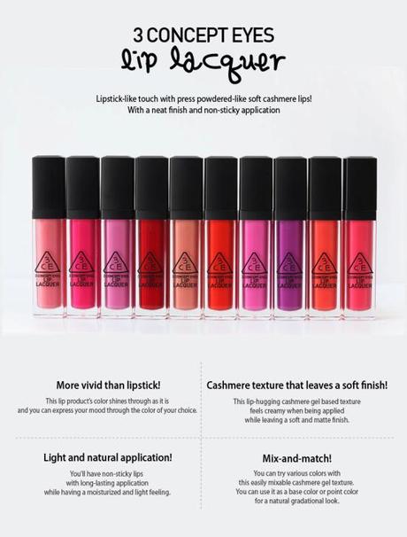 3CE Lip Lacquer info