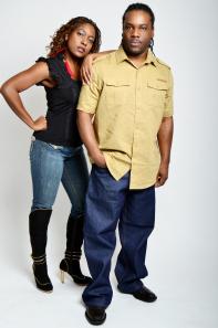 business card pose back