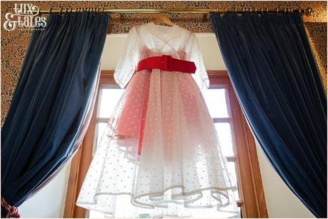 Red and white wedding dress couture company 
