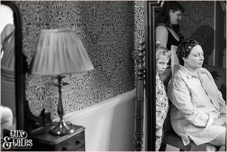 1950s inspired Wedding Photography Bride getting ready