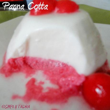 Coconut and Cherry layered Panna Cotta- SFC# 2