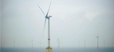 Alstom’s Haliade 150-6MW wind offshore turbine at Belwind site, Belgium.