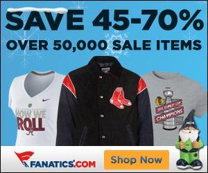 Save 45-70% on over 50,000 items at Fanatics.com!