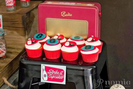 Little Big Company The Blog: A Retro Bowling Party by Naatje Patisserie Cupcakes & Cakes and Nomie Boutique Stationery