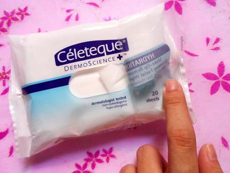 Celeteque Makeup Remover - Cleansing Facial Wipes - Opened
