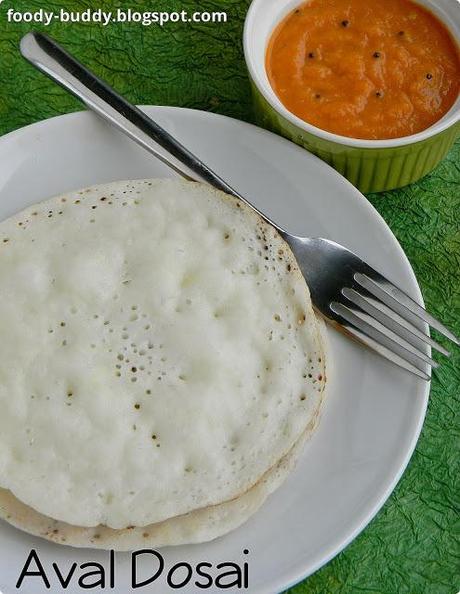 Spongy Aval Dosai | Poha Dosa | Easy Dosa Recipe