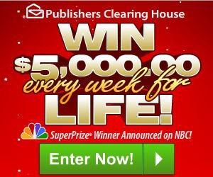 Enter to Win $5,000 Every Week for Life!