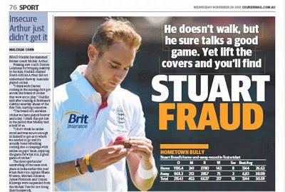 Stuart Broad ~ not to be named; fear in Trott's eyes and Clarke challenges Anderson for a broken arm !!!