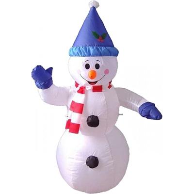 4-Foot Airblown Inflatable Happy Snowman Lighted Christmas Yard Art Decoration Multi