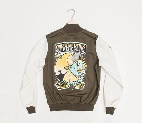 Mr Penfold Green b Mr Penfold White Canvas Project Varsity Jacket