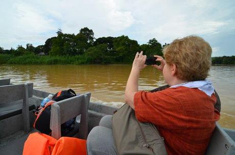 Leyla in search of the elusive proboscis monkeys in the Lower Kinabatangan