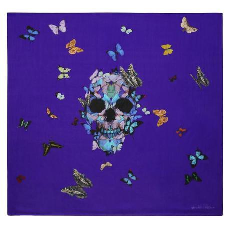Alexander McQueen and Damien Hirst scarves Alexander McQueen scarf2