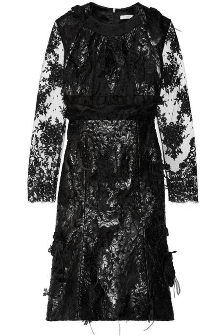 ERDEM Bobin embellished faux leather and lace dress €5,880