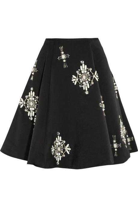 BIYAN Nabila embellished satin-twill skirt €940