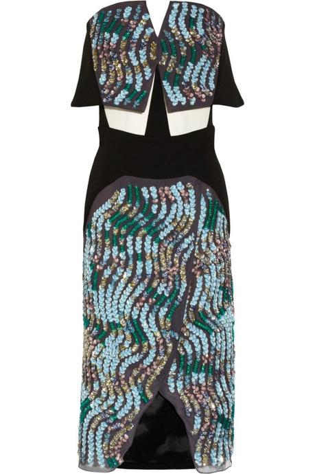 PETER PILOTTO Wave sequined silk-blend crepe and chiffon dress €2,300