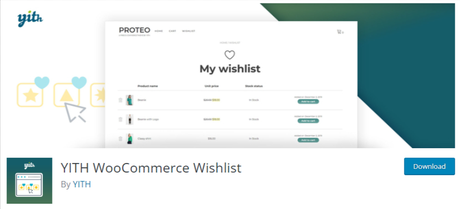 YITH WooCommerce Wishlist WooCommerce plugin 