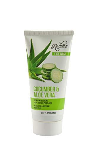 Reshma Beauty Cucumber & Aloe Vera Face Wash- Hydrating and Soothing Vegan Facial Cleanser Restore Moisture and Balance of the Skin | Paraben Free | Cruelty-Free, Pack Of 1