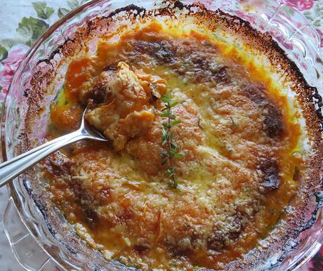 Garlic Butter Scalloped Sweet Potatoes