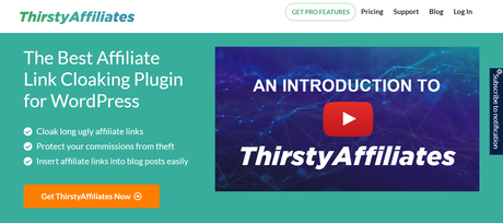 Thirsty Affiliates URl shortener plugin