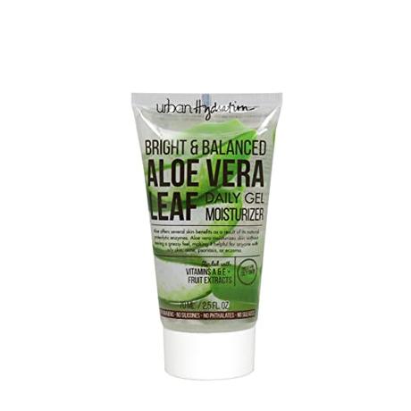 Urban Hydration Bright & Balanced Aloe Vera Leaf Facial Gel Moisturizer | Lightweight, Hydrates, Reduces Inflammation, Fights Acne, Anti-Aging Benefits For Smooth Skin, All Skin Types | 2.5 Fl Ounce