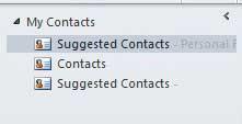 How to find lost contacts in Outlook 2010