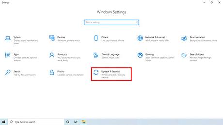 Update & Security - How To Factory Reset Windows 10 Laptop