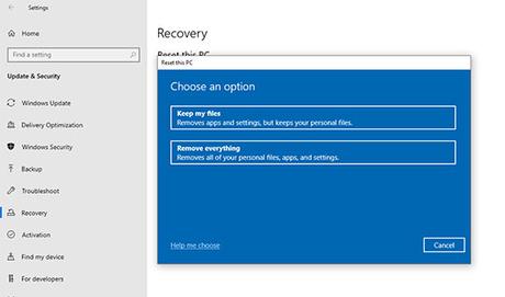 Keep My Files / Remove everything - How To Factory Reset Windows 10 Laptop