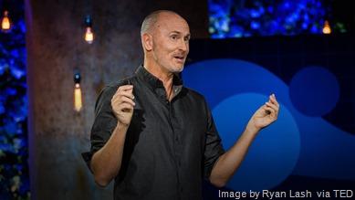 Chip Conley speaks at Humanizing Our Future Salon, presented by Verizon at the TED World Theater, September 20, 2018, New York, NY. Photo: Ryan Lash / TED
