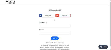 Tailor Brands login: I can’t log in to my account
