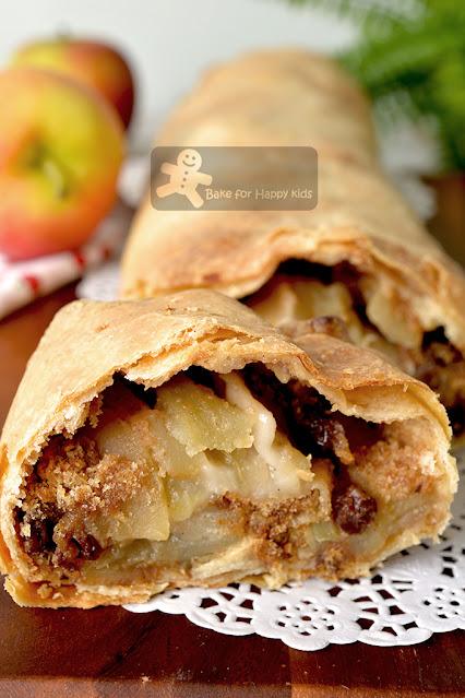 apple strudel from scratch homemade thin crispy pastry