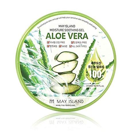 MAY ISLAND ALOE VERA 100% SOOTHING GEL 300ml face aloe vera Jeju Aloe face pack 2pcs Made in Korea