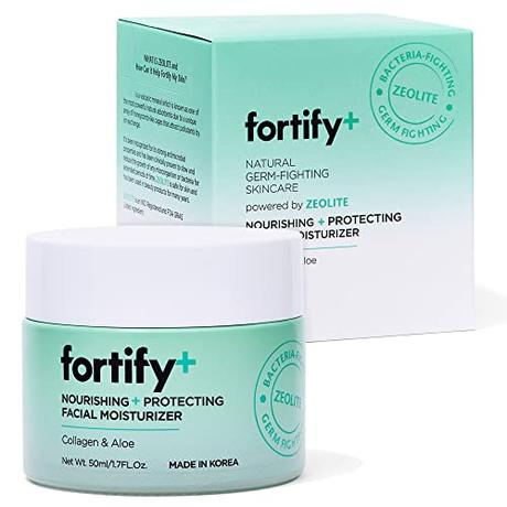 Fortify+ Anti-Aging Daily Facial Moisturizer with Collagen & Aloe - Nourishing & Hydrating - Vegan, Fragrance-Free, Alcohol-Free, Cruelty-Free for All Skin Types - Made in Korea - 50ML/1.7Fl.Oz.