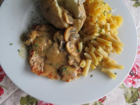 Pork Steak with Mushroom Gravy