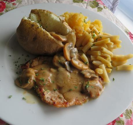 Pork Steak with Mushroom Gravy