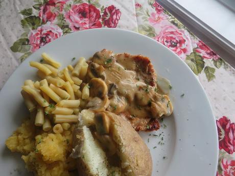 Pork Steak with Mushroom Gravy