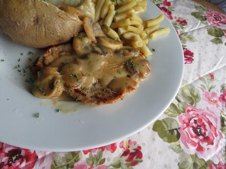 Pork Steak with Mushroom Gravy