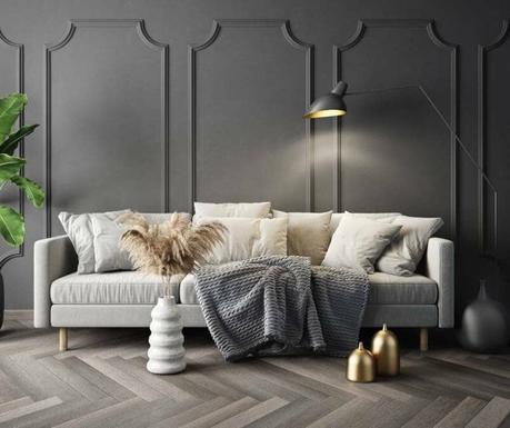 carbon gray living room