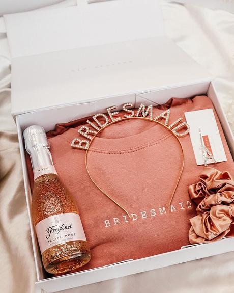 bridesmaid proposal box pink box cute details