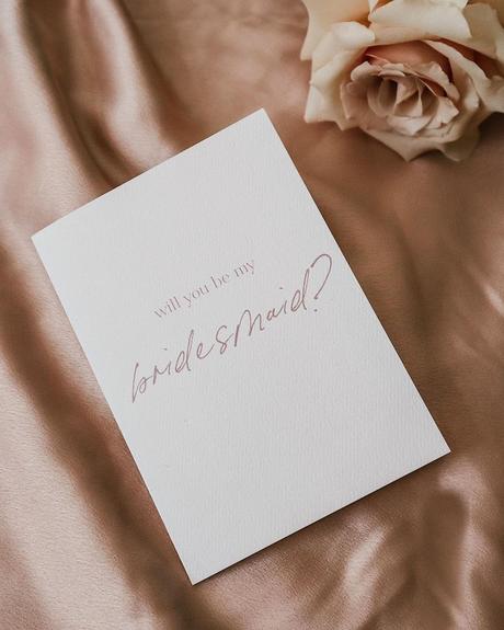 bridesmaid proposal box proposal card