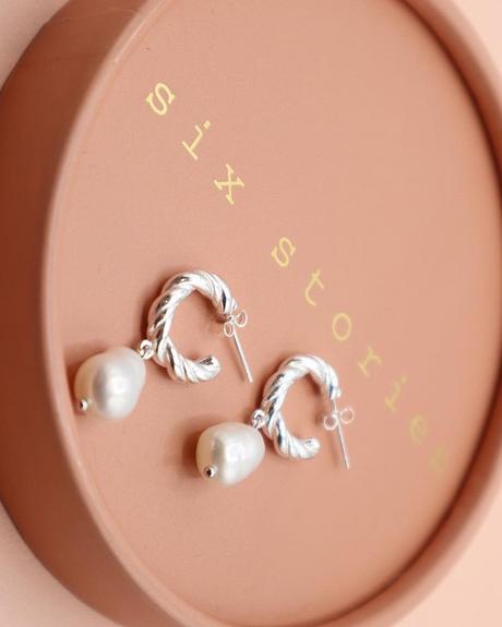 bridesmaid proposal box pearl earrings