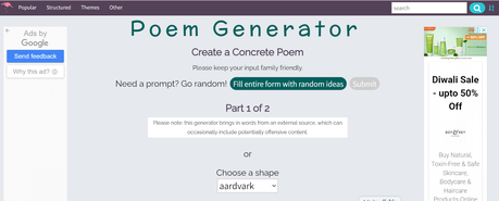 Poem Generator - Best Free Online Concrete Poem Maker Websites