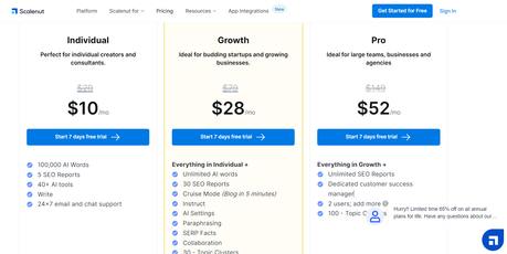 Scalenut Pricing