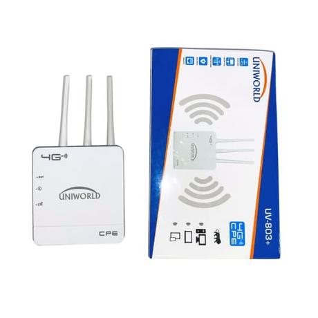 UNIWORLD 4G Router with SIM Card Slot 3 Antenna,Support DVR, NVR, WiFi Camera, All SIM Card...