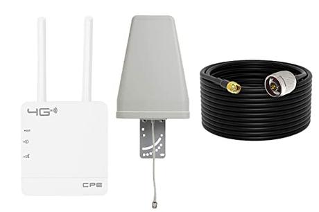 Cellexxa 4G LTE WiFi Sim Router (Dual Antenna Router +External 12Dbi Lpda+10 Meter Wire),Plug and...