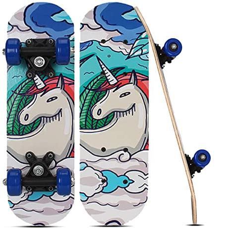 Strauss White Horse Kids Skateboard, Age 3-5 Years, (17' x 5')